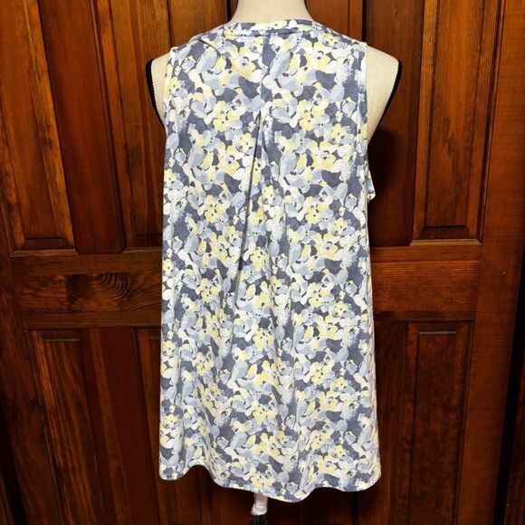 Zelos Geometric Print Shirt Tank Women's Size 1X Blue White Yellow Activewear - Picture 3 of 6